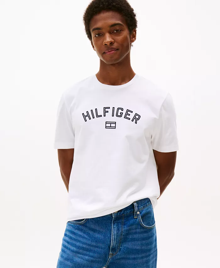 Мужская футболка с логотипом в технике flock Tommy Hilfiger, белый
Мужская футболка с логотипом в технике flock Tommy Hilfiger, белый