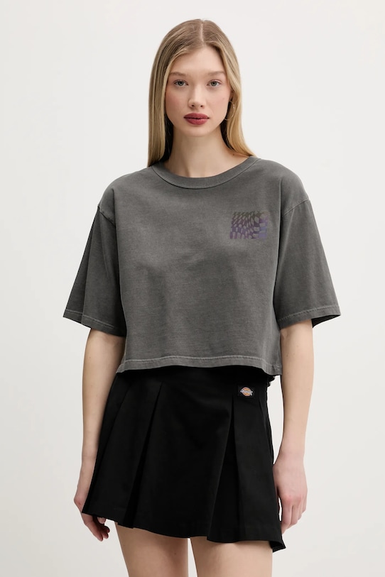 Хлопковая футболка Vans, серый
Хлопковая футболка Vans, серый