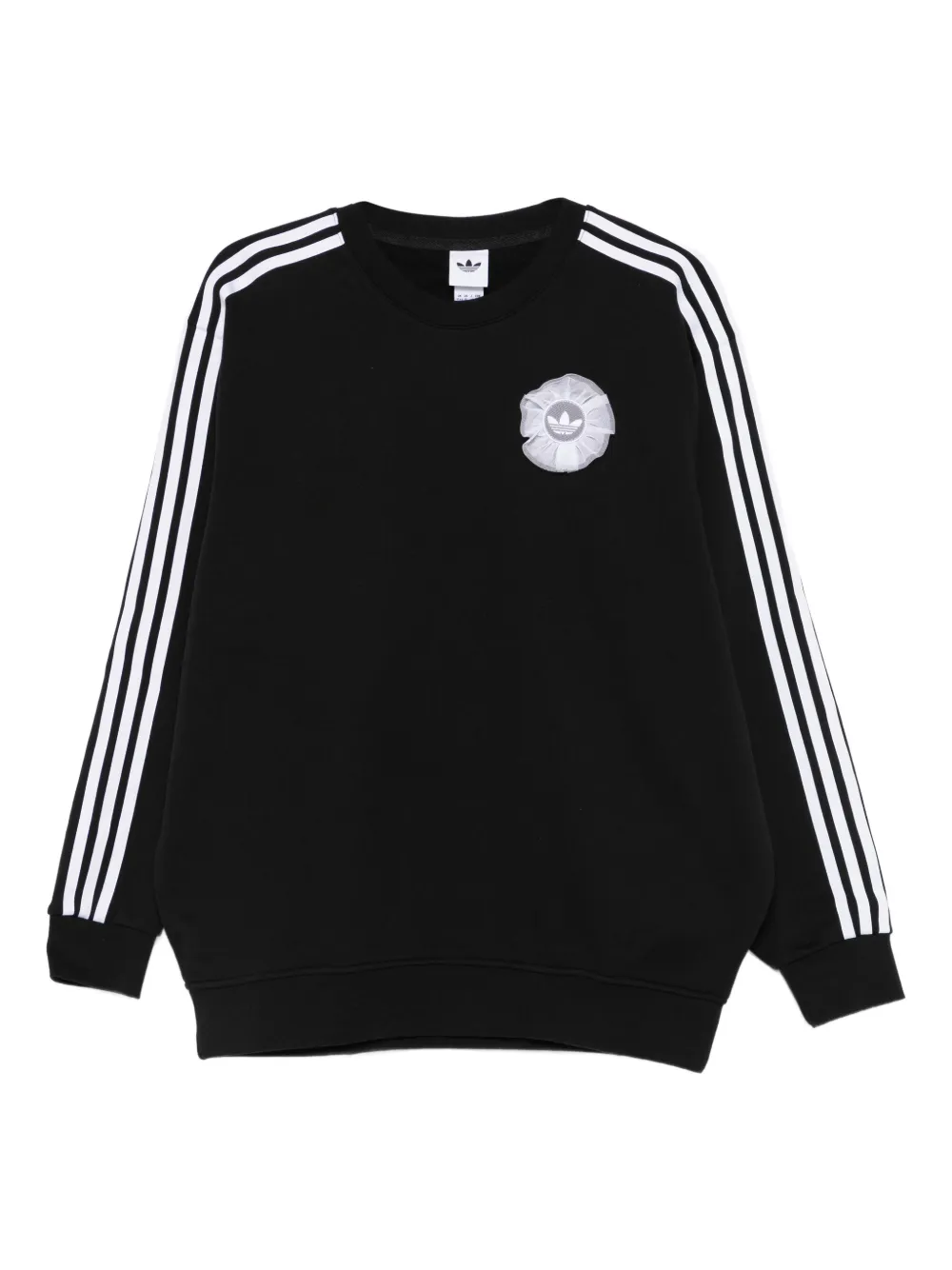 Свитшот с нашивкой и полосатыми деталями Adidas, черный
Свитшот с нашивкой и полосатыми деталями Adidas, черный