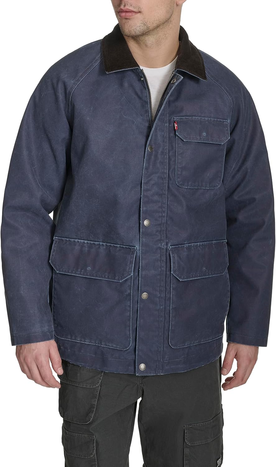 Мужская хлопковая куртка Levi's Barn с вельветовым воротником, Navy Wax Look
Мужская хлопковая куртка Levi's Barn с вельветовым воротником, Navy Wax Look