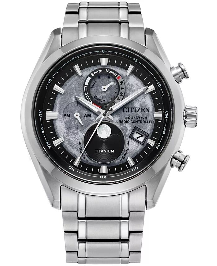 Мужские часы Tsuki-yomi A-T с хронографом Sport Luxury Eco-Drive серебристого цвета с титановым браслетом, 43 мм Citizen
Мужские часы Tsuki-yomi A-T с хронографом Sport Luxury Eco-Drive серебристого цвета с титановым браслетом, 43 мм Citizen