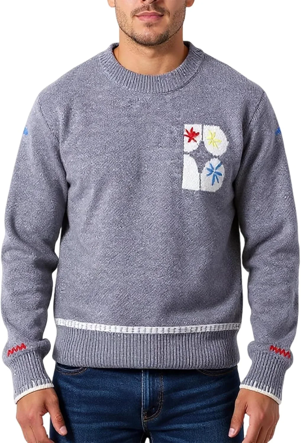 Мужской свитер из кашемира, вязаный пуловер с длинными рукавами и круглым вырезом
Мужской свитер из кашемира, вязаный пуловер с длинными рукавами и круглым вырезом