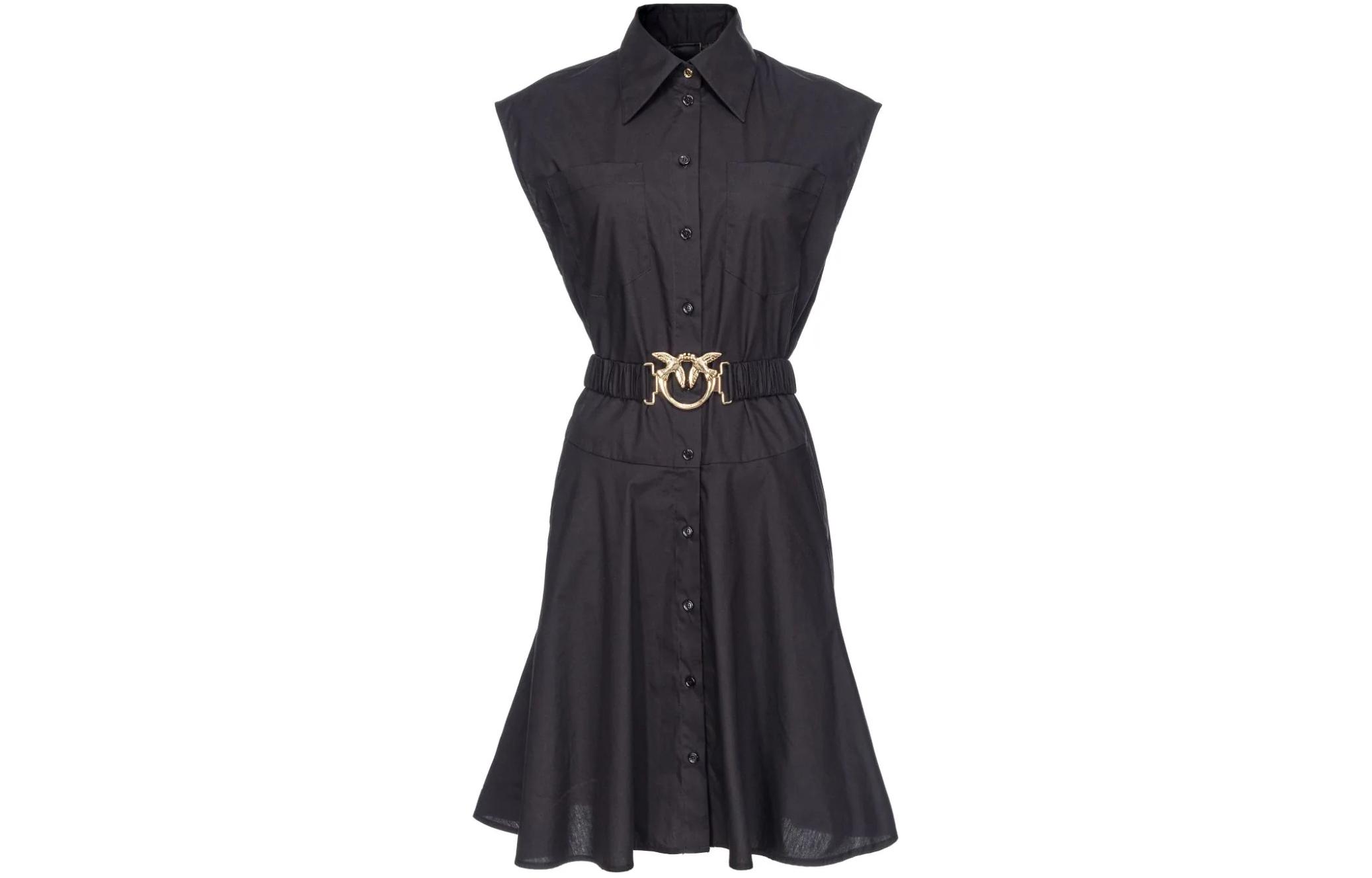 Платье-рубашка Love Birds с поясом PINKO, черный
Платье-рубашка Love Birds с поясом PINKO, черный