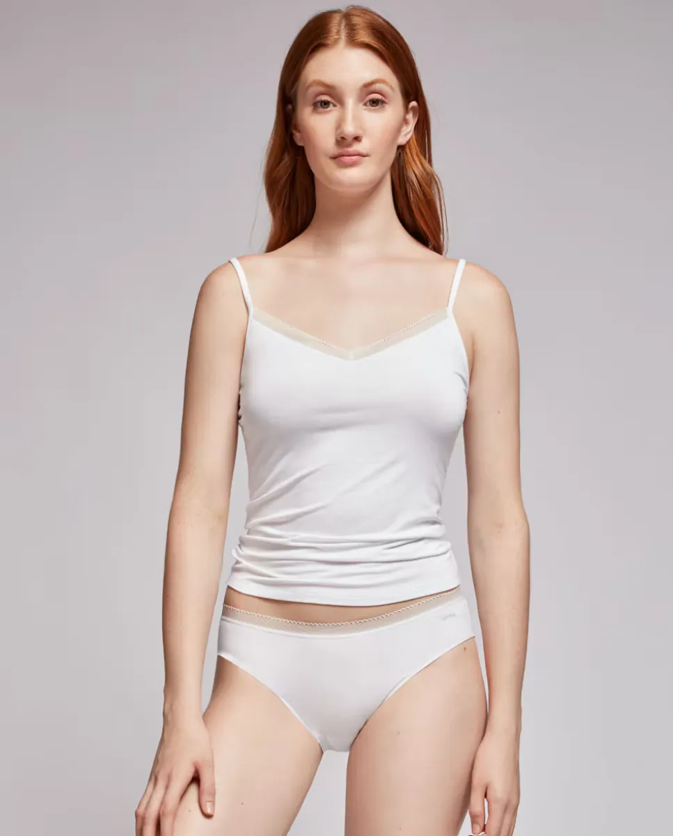 Женская майка на бретелях из ткани Eko Modal Lenzing Gisela, белый
Женская майка на бретелях из ткани Eko Modal Lenzing Gisela, белый