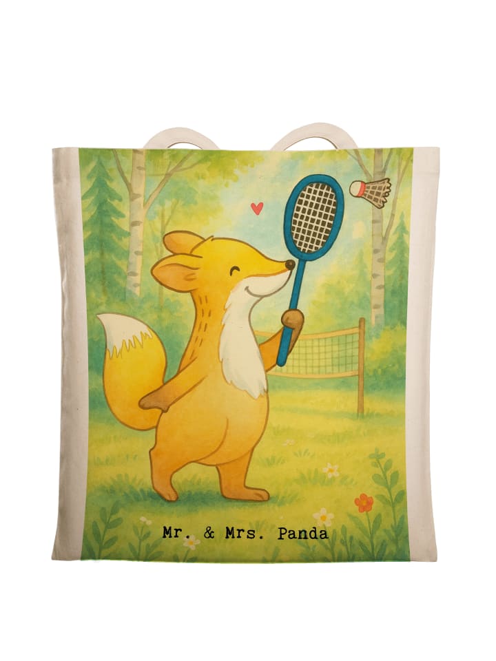 Mr. & Mrs. Panda Сумка-шоппер с изображением лисы и мячом для бадминтона, белая
Mr. & Mrs. Panda Сумка-шоппер с изображением лисы и мячом для бадминтона, белая