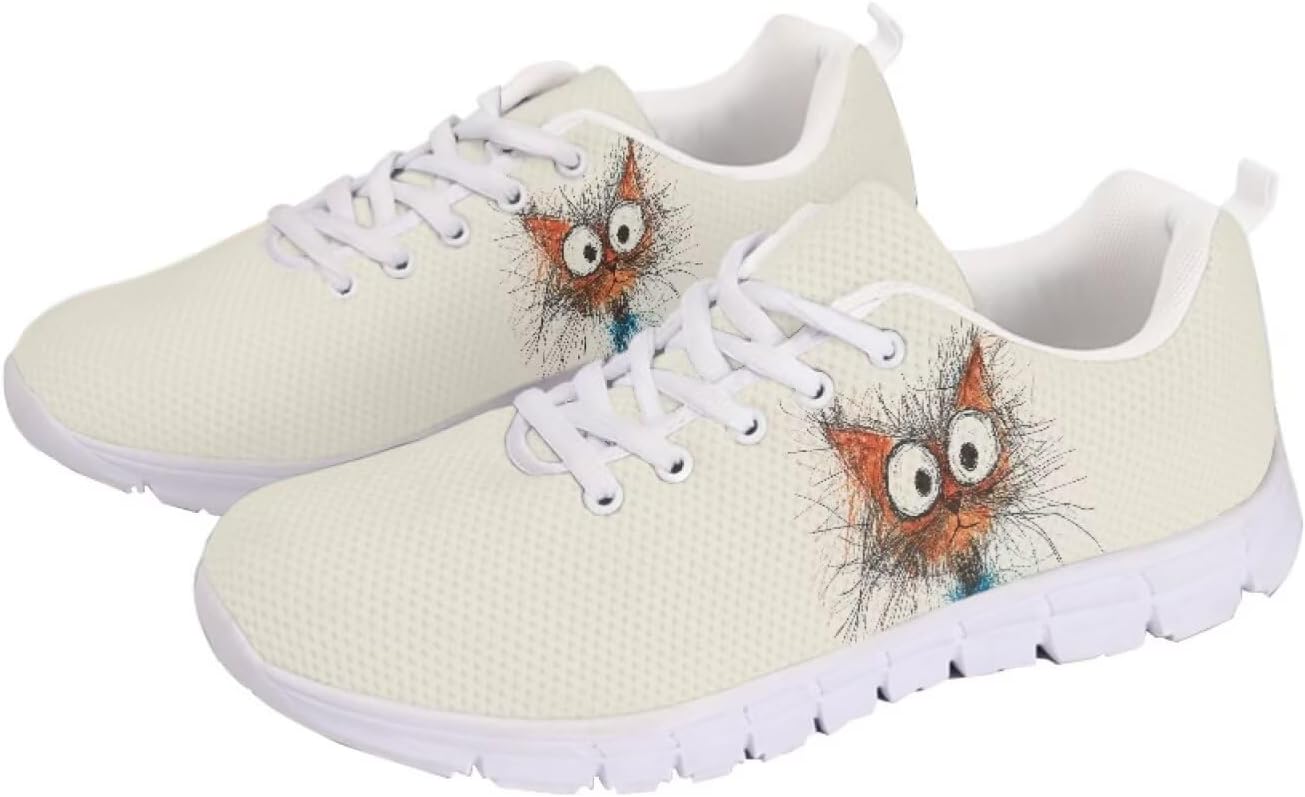 Женские клетчатые кроссовки для бега, легкие спортивные туфли с сеткой, повседневные ходовые и беговые кроссовки Getelinseng, Art Fuzzy Cat
Женские клетчатые кроссовки для бега, легкие спортивные туфли с сеткой, повседневные ходовые и беговые кроссовки Getelinseng, Art Fuzzy Cat