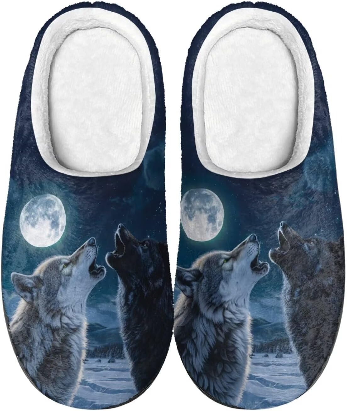 Домашние тапочки Xpyiqun мягкие плюшевые теплые зимние тапочки для мужчин и женщин, размер 4-12, Wolf Moon Night
Домашние тапочки Xpyiqun мягкие плюшевые теплые зимние тапочки для мужчин и женщин, размер 4-12, Wolf Moon Night