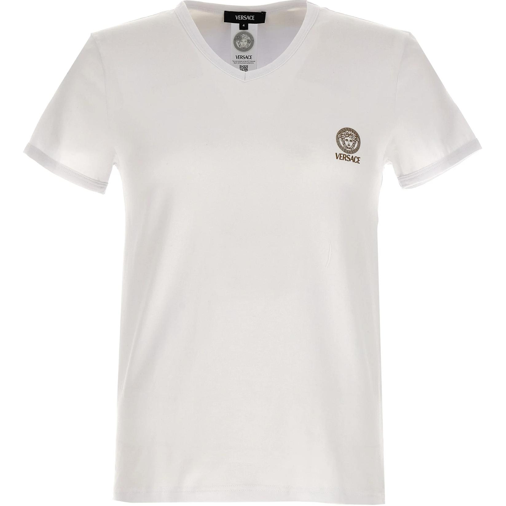 Футболка с коротким рукавом и V-образным вырезом VERSACE, белый
Футболка с коротким рукавом и V-образным вырезом VERSACE, белый