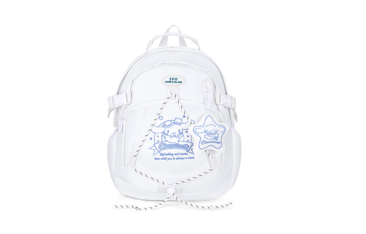 Sanrio Полиэстеровый рюкзак средний женский бело-черный, Cinnamoroll-White
Sanrio Полиэстеровый рюкзак средний женский бело-черный, Cinnamoroll-White