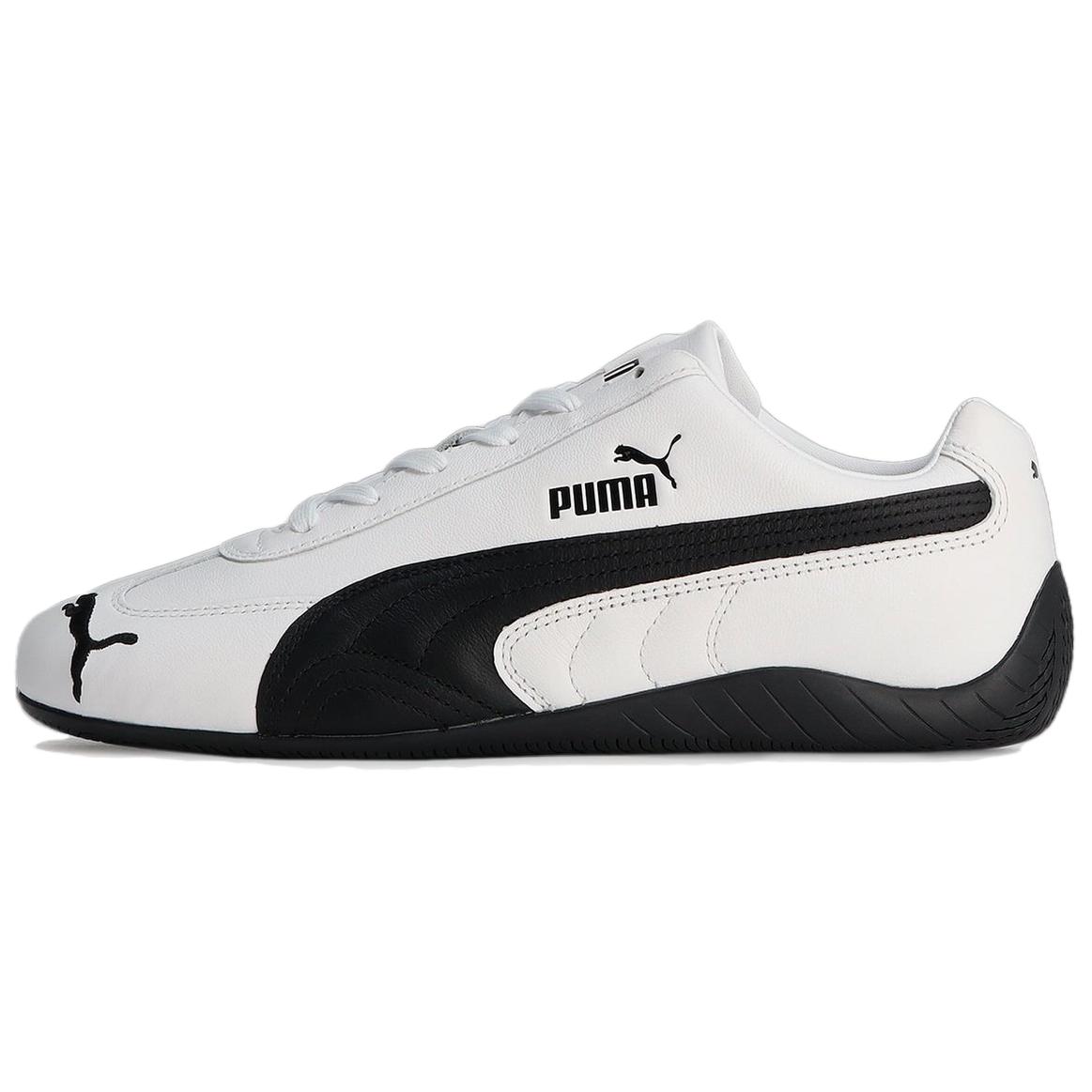 PUMA Скоростные кожаные кроссовки бело-черные, цвет White Black
PUMA Скоростные кожаные кроссовки бело-черные, цвет White Black
