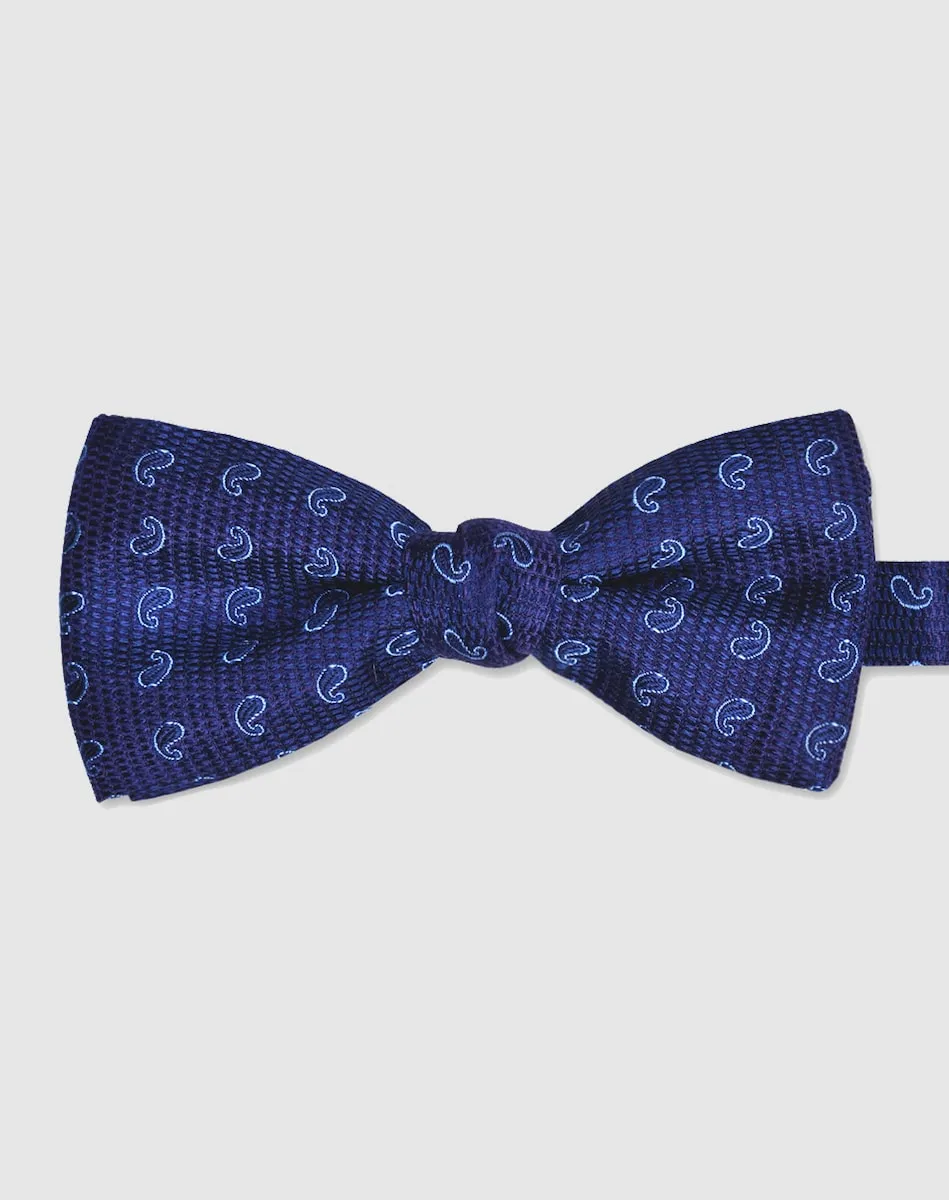 Галстук-бабочка из темно-синего шелка с узором пейсли Olimpo, тёмно-синий
Галстук-бабочка из темно-синего шелка с узором пейсли Olimpo, тёмно-синий