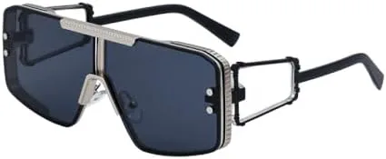 Солнцезащитные очки большого размера 2027 года для женщин и мужчин, винтажные, популярные, в стиле метал-панк, с плоской верхней частью MTZJH, Silver Black
Солнцезащитные очки большого размера 2027 года для женщин и мужчин, винтажные, популярные, в стиле метал-панк, с плоской верхней частью MTZJH, Silver Black