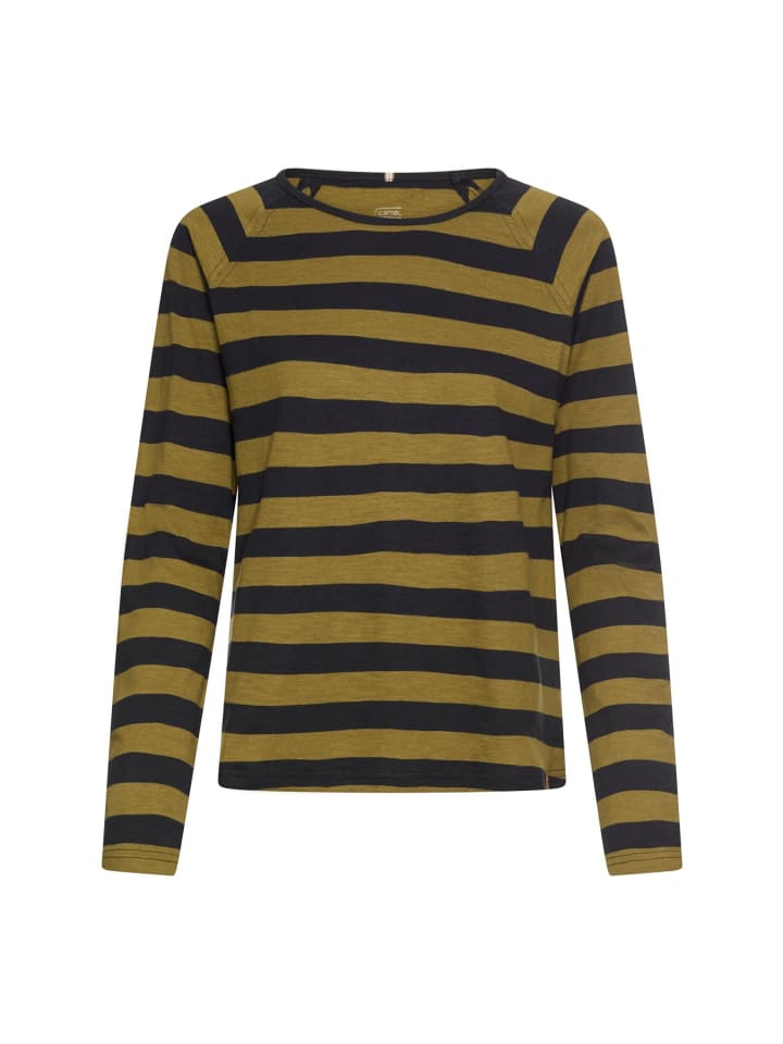 Полосатая рубашка с длинными рукавами реглан оливкового цвета Camel Active
Полосатая рубашка с длинными рукавами реглан оливкового цвета Camel Active