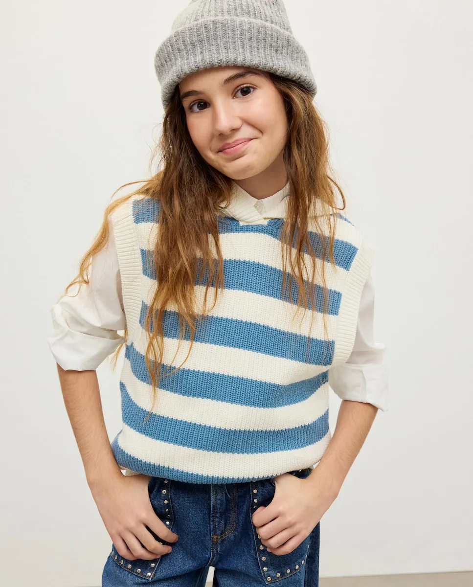 Вязаный жилет для девочки с капюшоном Kids El Corte Inglés, синий
Вязаный жилет для девочки с капюшоном Kids El Corte Inglés, синий