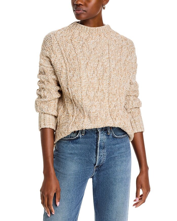 Текстурированный свитер косой вязки Vince с воротником-воронкой, мультиколор
Текстурированный свитер косой вязки Vince с воротником-воронкой, мультиколор