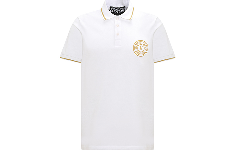 Хлопковая поло с вышитым логотипом VERSACE JEANS COUTURE, белый
Хлопковая поло с вышитым логотипом VERSACE JEANS COUTURE, белый