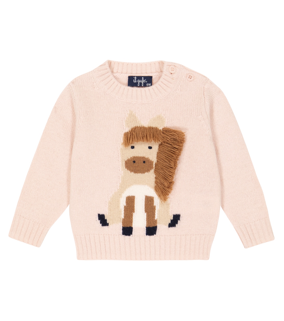 Детский свитер из натуральной шерсти в технике интарсия Il Gufo, Quartz Pink
Детский свитер из натуральной шерсти в технике интарсия Il Gufo, Quartz Pink
