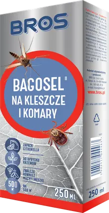 Спрей от комаров и клещей Bagosel 250 мл - эффективное средство от насекомых Bros
Спрей от комаров и клещей Bagosel 250 мл - эффективное средство от насекомых Bros