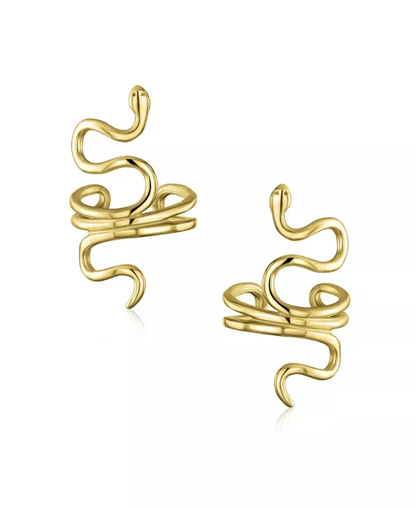 Серьги-Каффы Helix Climber в виде змеи-ползуна на проволочной обмотке, мужские, не проколотые, из позолоченного стерлингового серебра Bling Jewelry, gold
Серьги-Каффы Helix Climber в виде змеи-ползуна на проволочной обмотке, мужские, не проколотые, из позолоченного стерлингового серебра Bling Jewelry, gold
