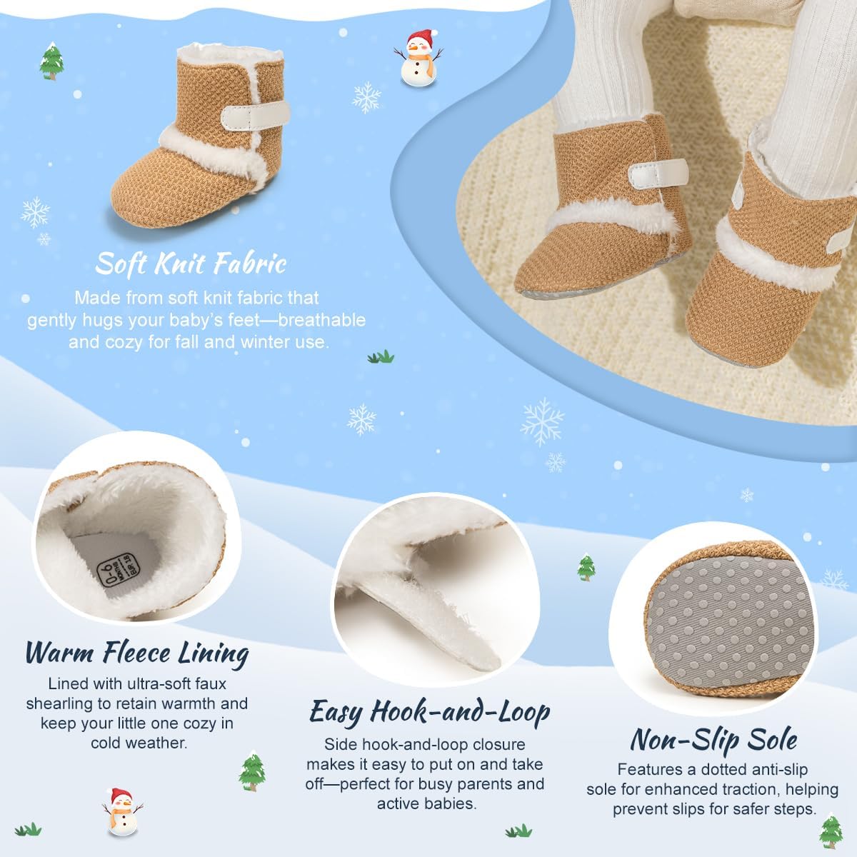 Детские универсальные теплые ботинки с меховой подкладкой, мягкие, зимние для малышей, с нескользящей резиновой подошвой, зимние пинетки для малышей Zoolar, B7/Khaki
Детские универсальные теплые ботинки с меховой подкладкой, мягкие, зимние для малышей, с нескользящей резиновой подошвой, зимние пинетки для малышей Zoolar, B7/Khaki