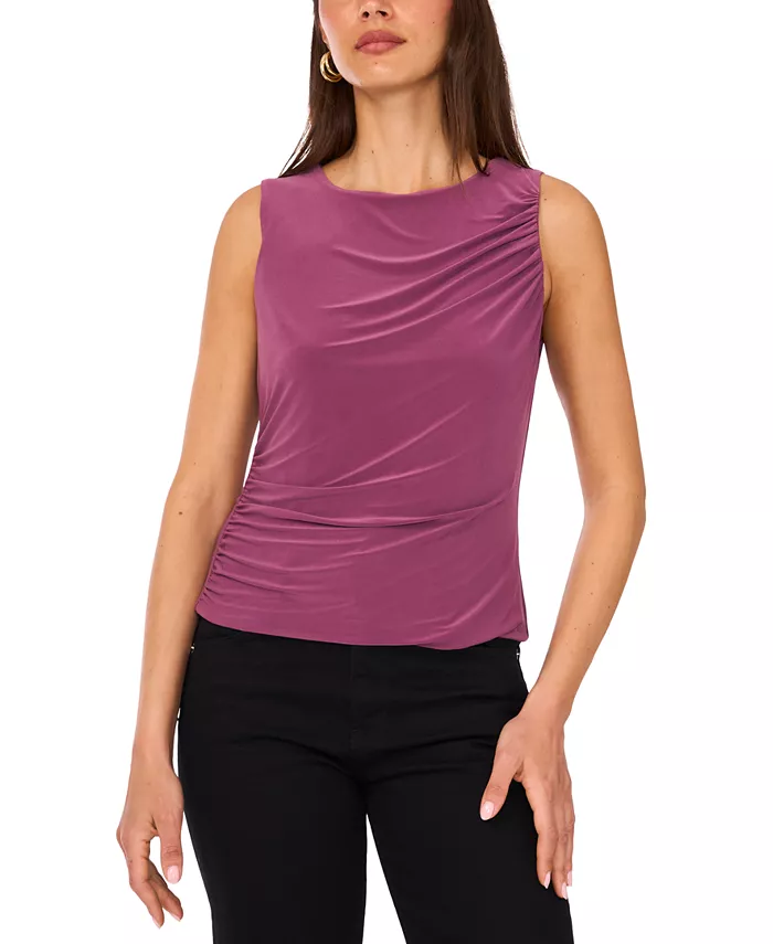 Женская блузка без рукавов со сборками Vince Camuto, фиолетовый
Женская блузка без рукавов со сборками Vince Camuto, фиолетовый