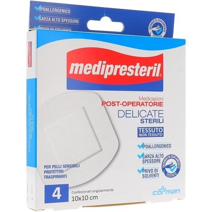 Medipresteril Стерильные послеоперационные повязки 10 x 10 см – 4 шт. в упаковке
Medipresteril Стерильные послеоперационные повязки 10 x 10 см – 4 шт. в упаковке