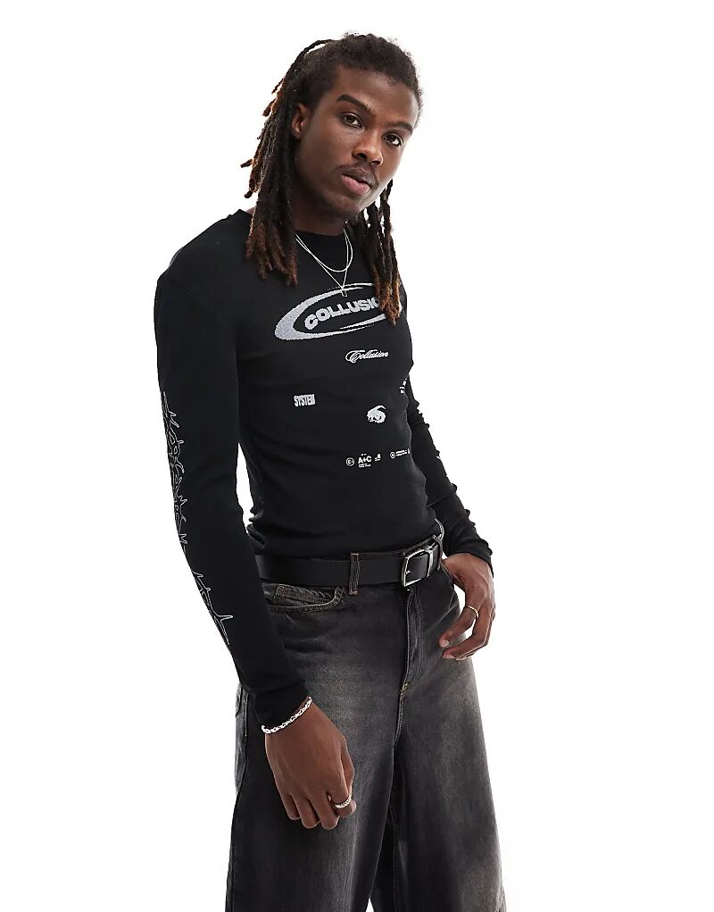 COLLUSION облегающий топ с длинными рукавами и принтом черного цвета
COLLUSION облегающий топ с длинными рукавами и принтом черного цвета