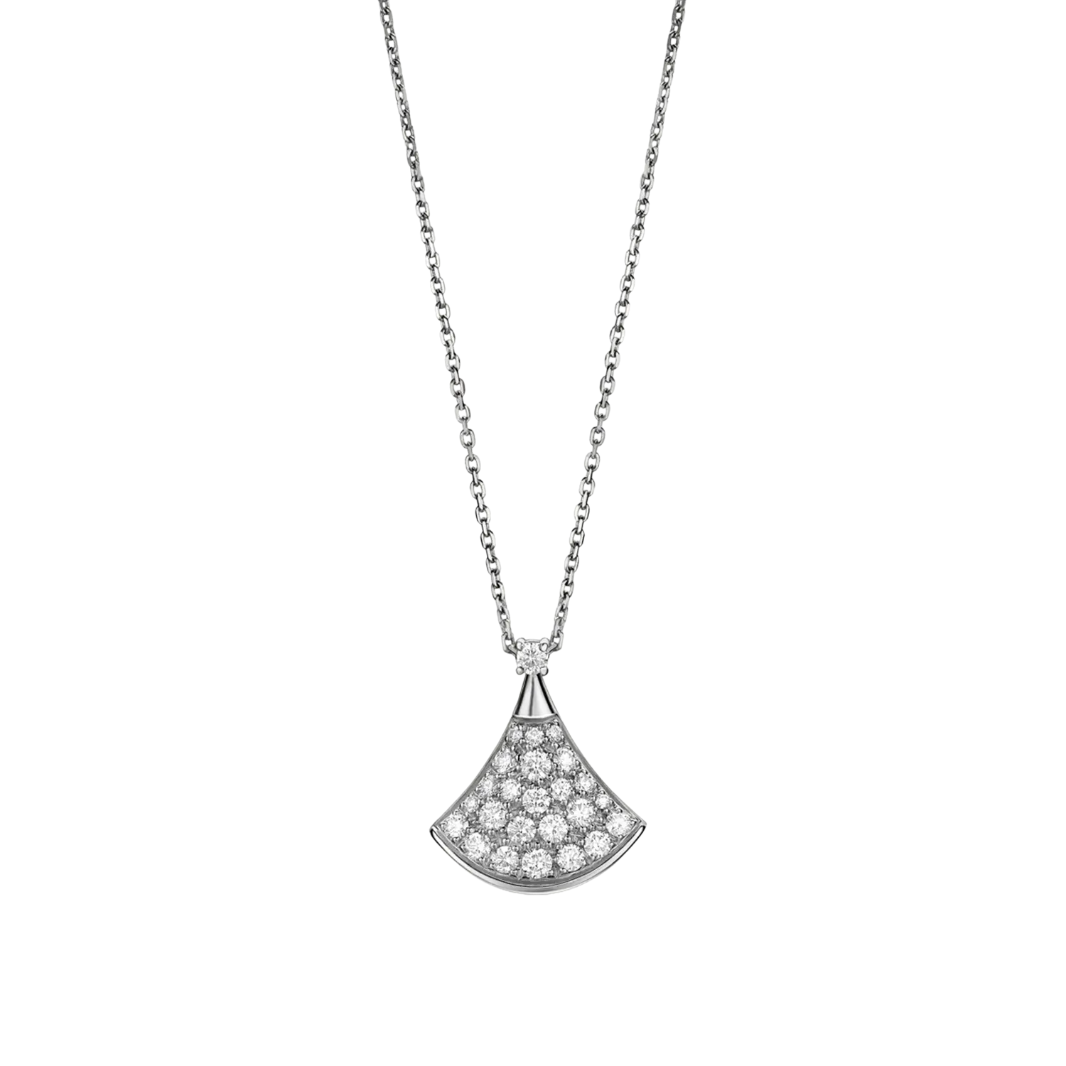 Колье Bulgari Divas' dream из белого золота с бриллиантовым паве
Колье Bulgari Divas' dream из белого золота с бриллиантовым паве