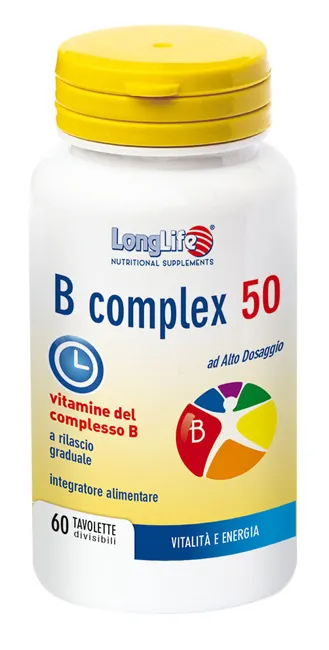 Longlife B Complex 50 Витаминная добавка T/R 60 таблеток Long Life
Longlife B Complex 50 Витаминная добавка T/R 60 таблеток Long Life
