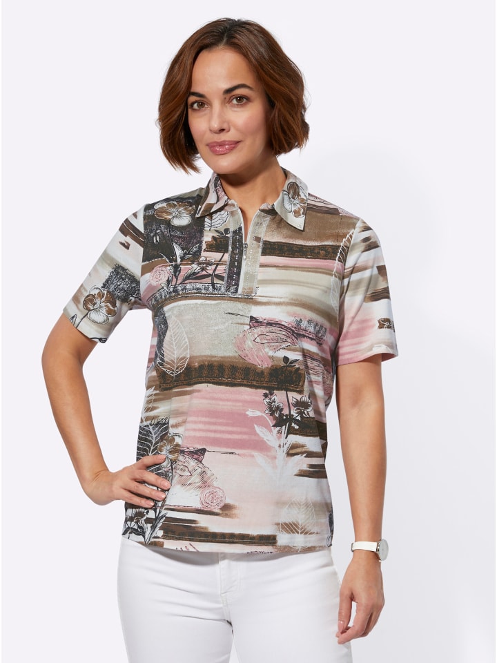 Рубашка-поло с принтом розового дерева и экрю WITT WEIDEN
Рубашка-поло с принтом розового дерева и экрю WITT WEIDEN