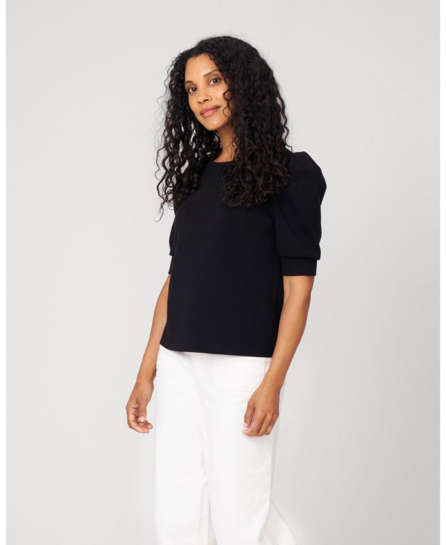 Женская блузка с пышными рукавами и круглым вырезом Cable & Gauge, Jet black
Женская блузка с пышными рукавами и круглым вырезом Cable & Gauge, Jet black