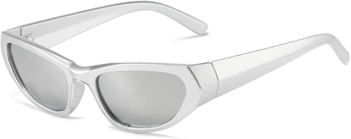 Ретро-солнцезащитные очки «кошачий глаз» для женщин, модные, с зеркальными линзами, защита от УФ-излучения UV400 для мужчин HHZZYVY, Silver Silver Mirror
Ретро-солнцезащитные очки «кошачий глаз» для женщин, модные, с зеркальными линзами, защита от УФ-излучения UV400 для мужчин HHZZYVY, Silver Silver Mirror