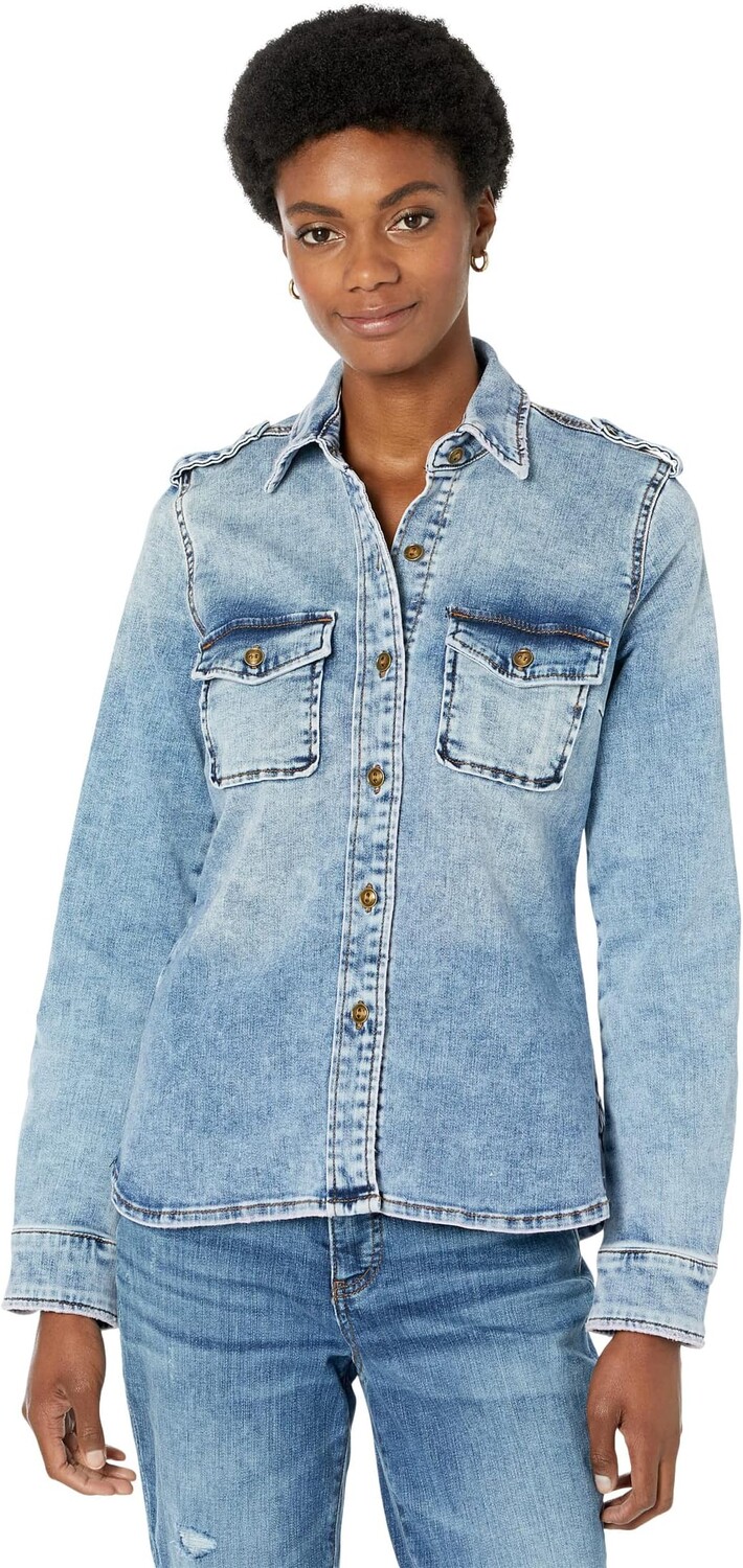 Рубашка Top Front Flaps Pockets Semi Fit Long Sleeve Shoulder Tab KUT from the Kloth, цвет Thoughts
Рубашка Top Front Flaps Pockets Semi Fit Long Sleeve Shoulder Tab KUT from the Kloth, цвет Thoughts
