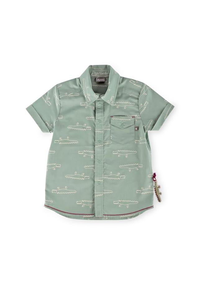 Рубашка из батиста с изображением счастливого крокодила для детей Sigikid, зеленый
Рубашка из батиста с изображением счастливого крокодила для детей Sigikid, зеленый