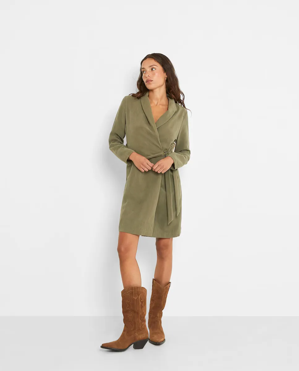 Платье с запахом с длинными рукавами Trucco, темно-зеленый
Платье с запахом с длинными рукавами Trucco, темно-зеленый