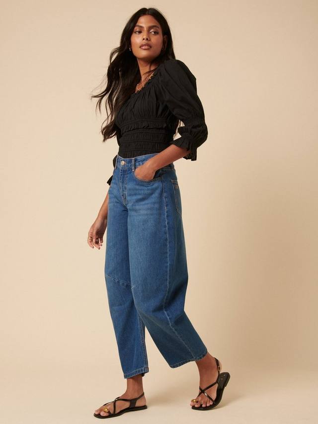 Джинсы с высокой талией и вышивкой в виде подковы Nobody's Child, Blue
Джинсы с высокой талией и вышивкой в виде подковы Nobody's Child, Blue