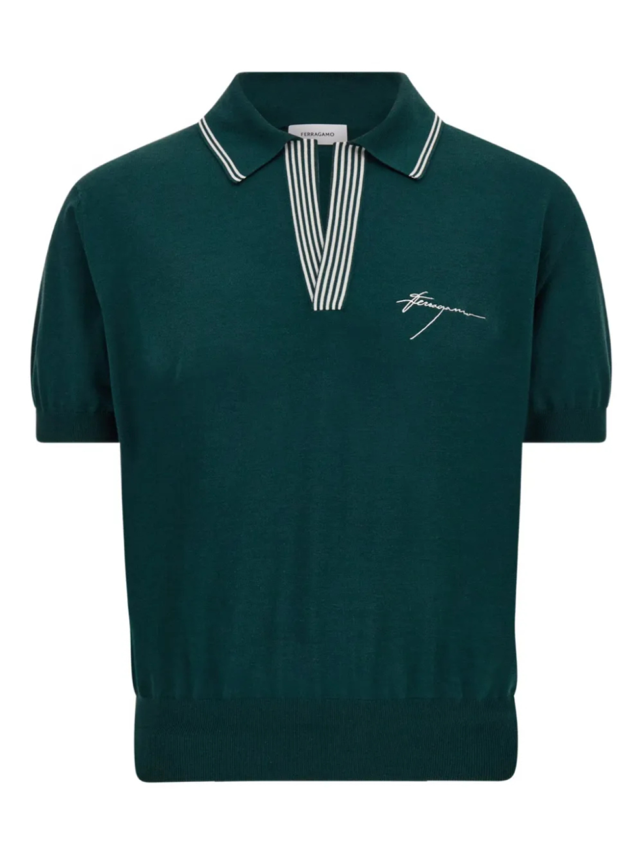 Ferragamo футболка с воротником в полоску, зеленый
Ferragamo футболка с воротником в полоску, зеленый
