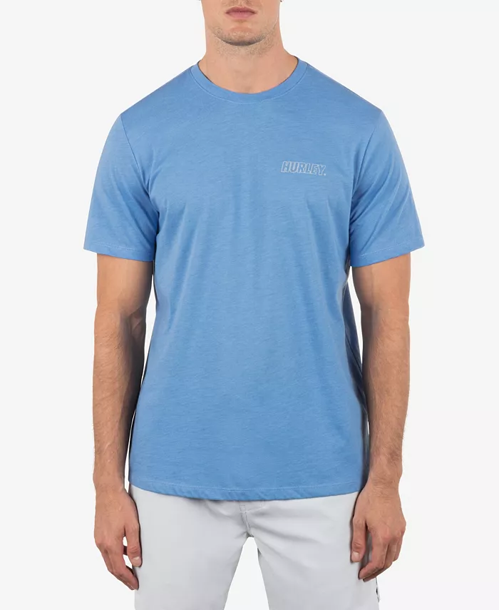 Мужская футболка с коротким рукавом Fastlane на подкладке Hurley, синий 
Мужская футболка с коротким рукавом Fastlane на подкладке Hurley, синий