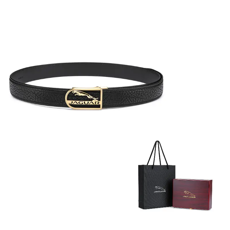 JAGUAR Кожаный ремень с автоматической пряжкой для мужчин в деловом стиле черный, Black 
JAGUAR Кожаный ремень с автоматической пряжкой для мужчин в деловом стиле черный, Black