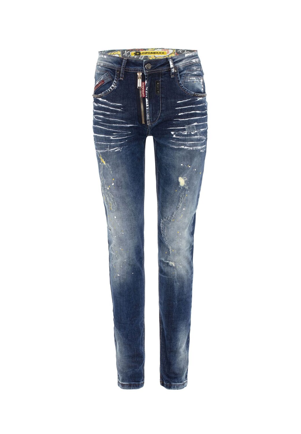 Джинсы с модными потертыми элементами CIPO & BAXX, синий
Джинсы с модными потертыми элементами CIPO & BAXX, синий