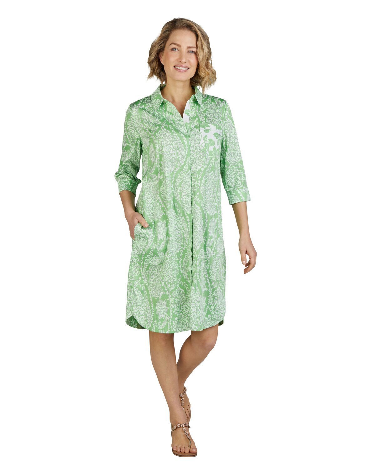 Платье WHITE LABEL Hemdblusen, зеленый
Платье WHITE LABEL Hemdblusen, зеленый