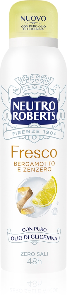 Дезодорант-Спрей Bergamotto e zenzero, 48 часов. Neutro Roberts, 150 мл
Дезодорант-Спрей Bergamotto e zenzero, 48 часов. Neutro Roberts, 150 мл