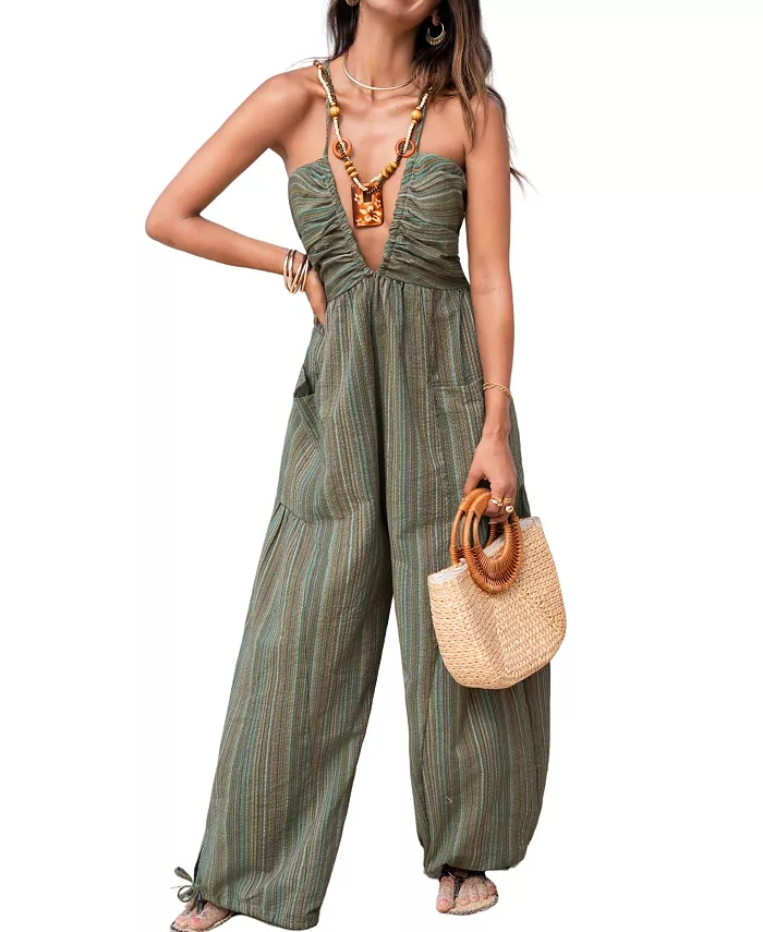 Женский полосатый комбинезон Forest Glow Cupshe, зеленый
Женский полосатый комбинезон Forest Glow Cupshe, зеленый