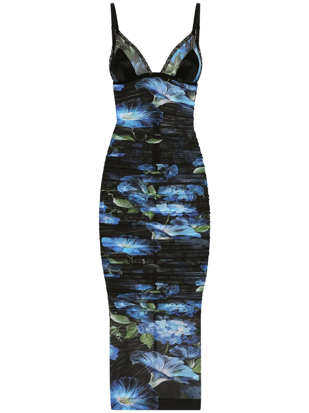 Платье с V-образным вырезом и цветочным принтом DOLCE & GABBANA, черный
Платье с V-образным вырезом и цветочным принтом DOLCE & GABBANA, черный