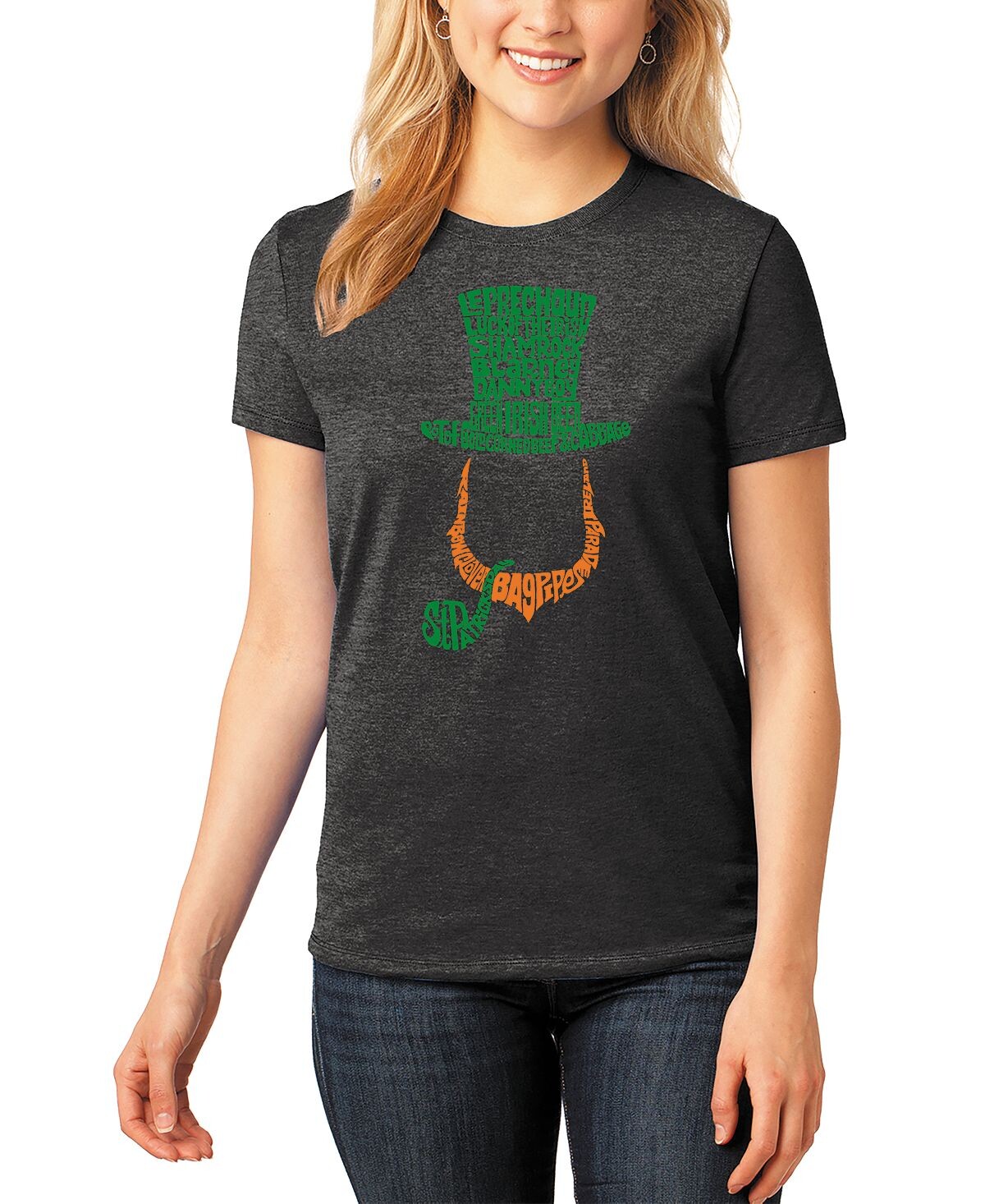 Женская футболка премиум-класса Leprechaun Word Art с круглым вырезом LA Pop Art, черный
Женская футболка премиум-класса Leprechaun Word Art с круглым вырезом LA Pop Art, черный