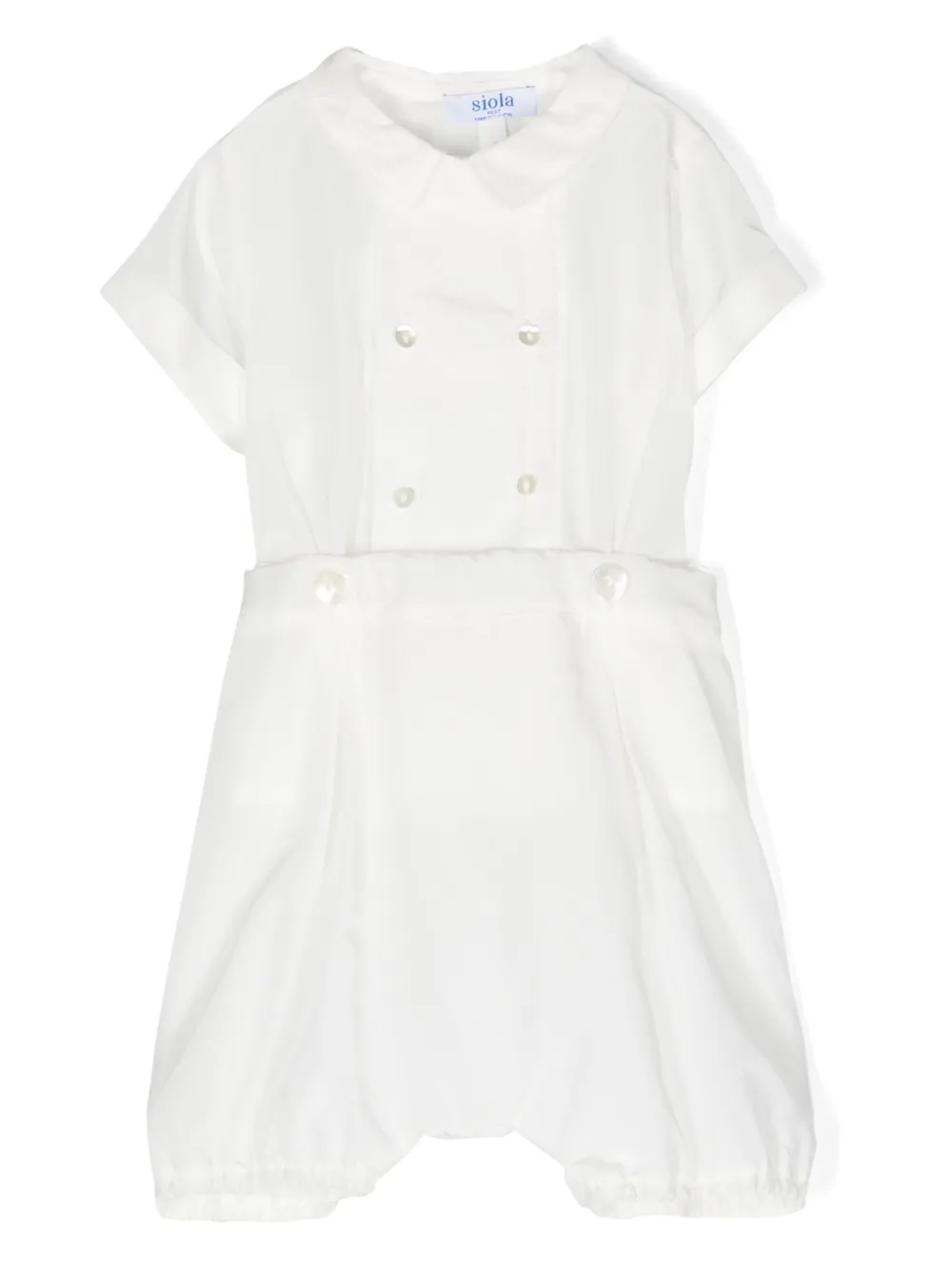 Ромпер с короткими рукавами Siola, белый 
Ромпер с короткими рукавами Siola, белый