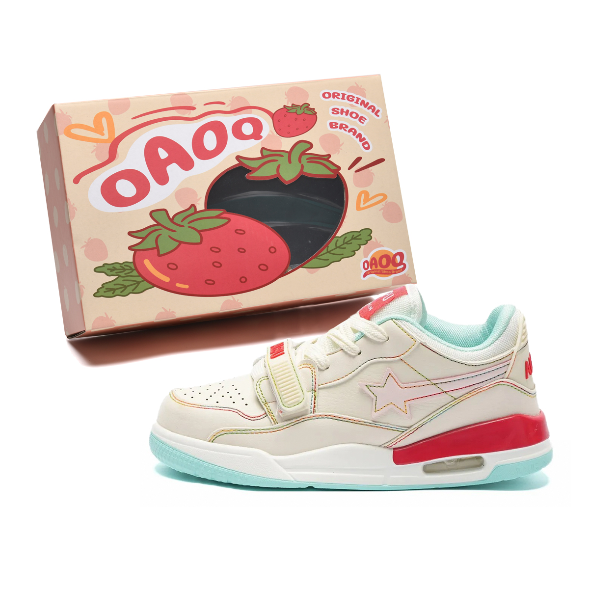 OAOQ Износостойкие, легкие и дышащие лоу-топ скейтбордские кроссовки унисекс Cheese Peach, цвет Cheese Peach 
OAOQ Износостойкие, легкие и дышащие лоу-топ скейтбордские кроссовки унисекс Cheese Peach, цвет Cheese Peach