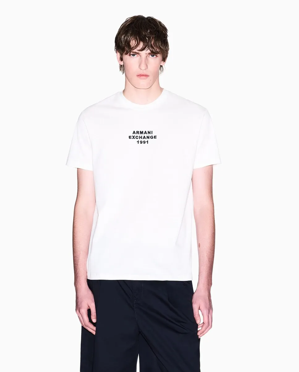 Мужская футболка с коротким рукавом и вышитым логотипом Armani Exchange, цвет Crudo
Мужская футболка с коротким рукавом и вышитым логотипом Armani Exchange, цвет Crudo