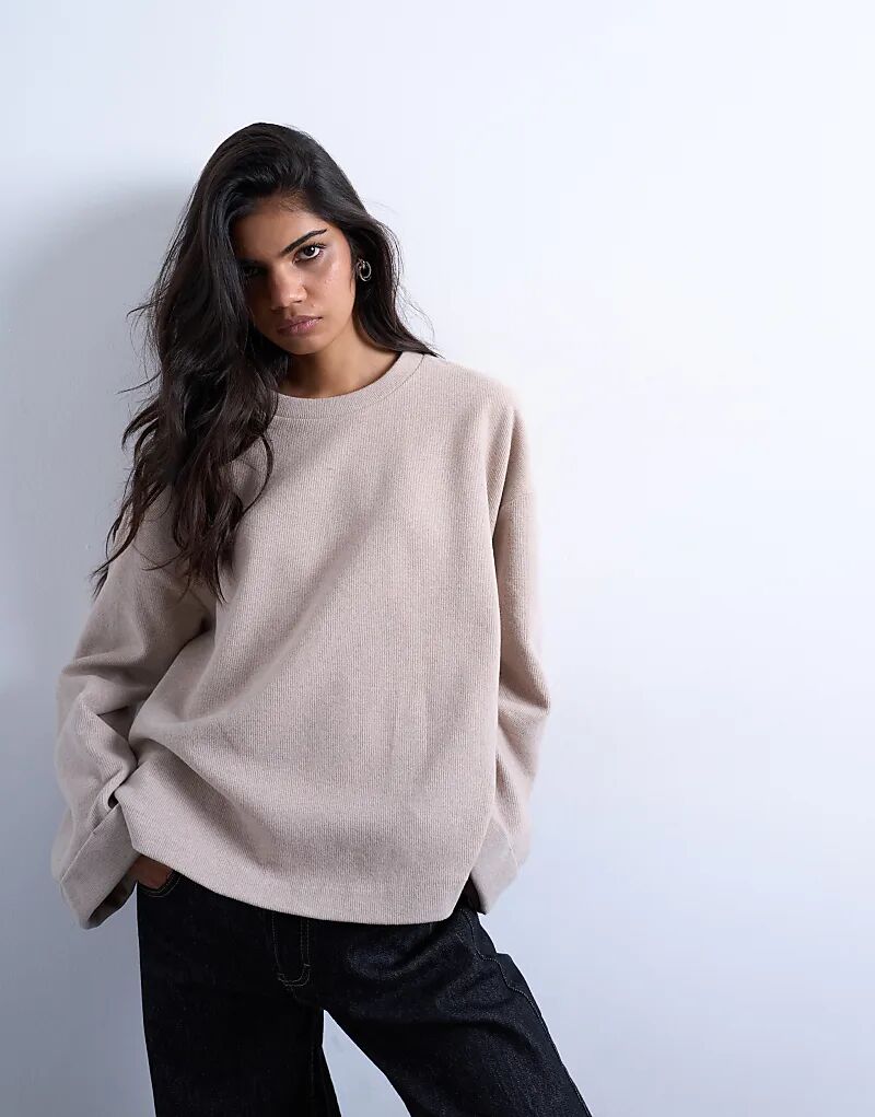 Мягкая на ощупь футболка Topshop с широкими рукавами в серо-коричневом цвете, Коричневый, Мягкая на ощупь футболка Topshop с широкими рукавами в серо-коричневом цвете
Мягкая на ощупь футболка Topshop с широкими рукавами в серо-коричневом цвете, Коричневый, Мягкая на ощупь футболка Topshop с широкими рукавами в серо-коричневом цвете