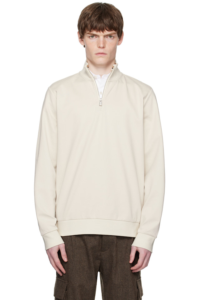 Свитшот с молнией насквозь Boss, белый
Свитшот с молнией насквозь Boss, белый